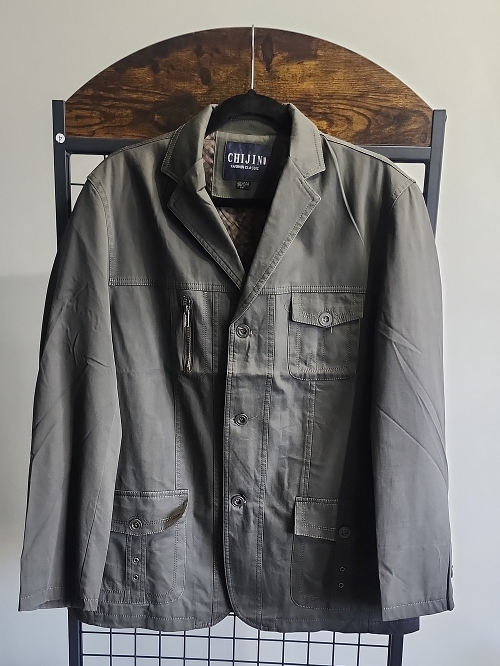 Men's Olive Green Utility Jacket